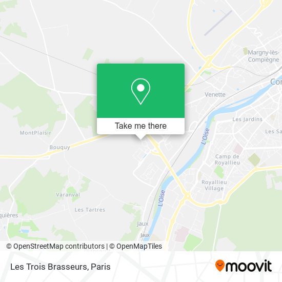 Les Trois Brasseurs map