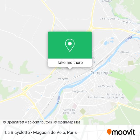La Bicyclette - Magasin de Vélo map