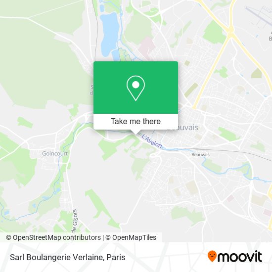 Sarl Boulangerie Verlaine map