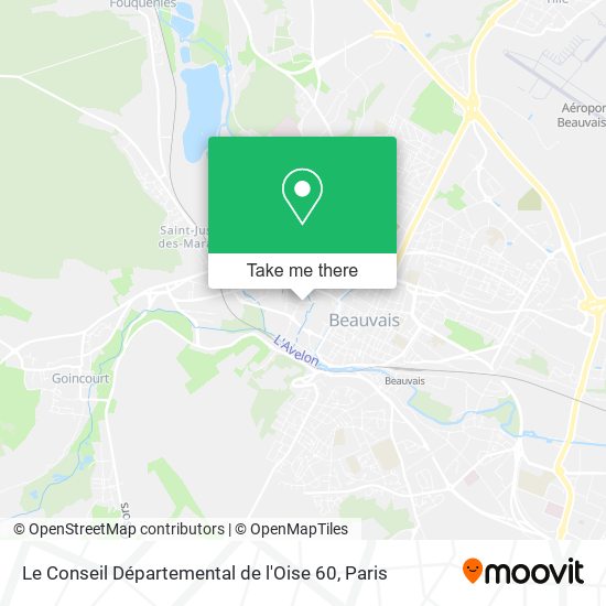 Le Conseil Départemental de l'Oise 60 map