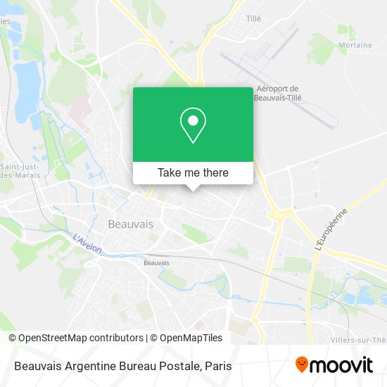 Beauvais Argentine Bureau Postale map