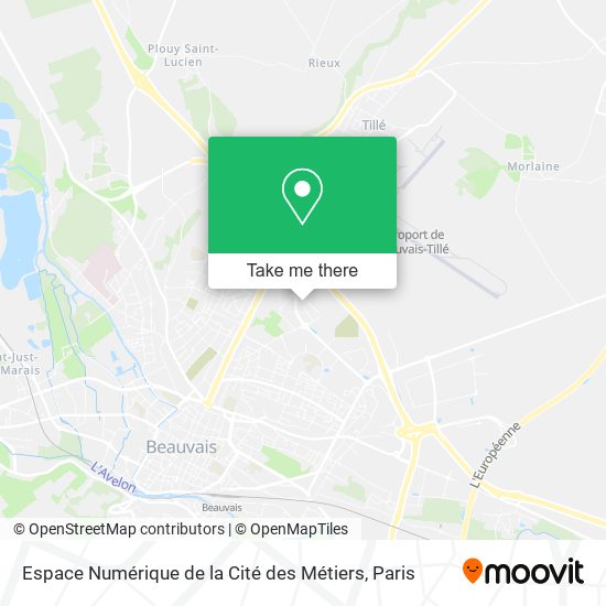 Mapa Espace Numérique de la Cité des Métiers