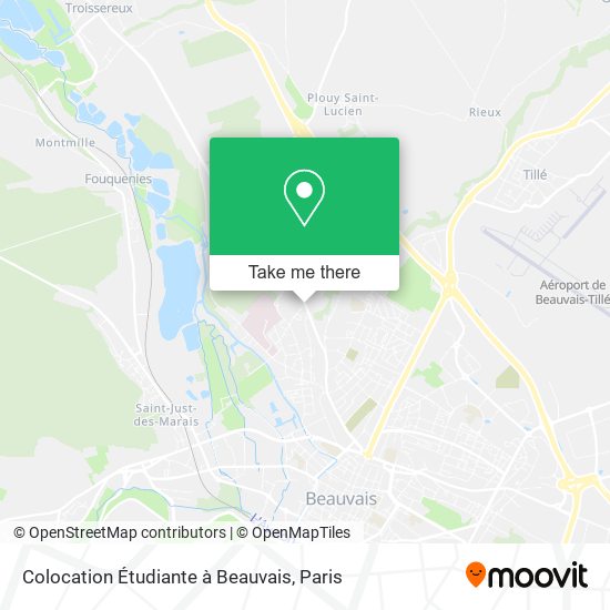 Colocation Étudiante à Beauvais map