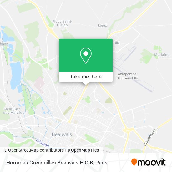 Hommes Grenouilles Beauvais H G B map