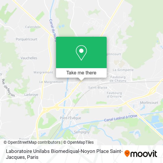Laboratoire Unilabs Biomediqual-Noyon Place Saint-Jacques map