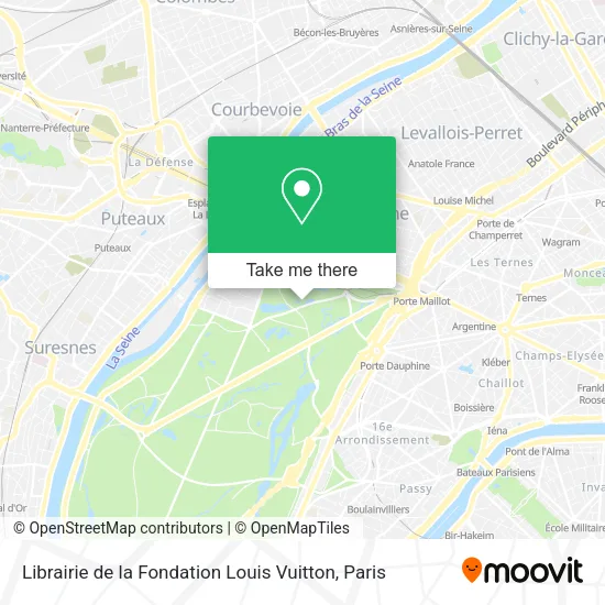 Librairie de la Fondation Louis Vuitton map
