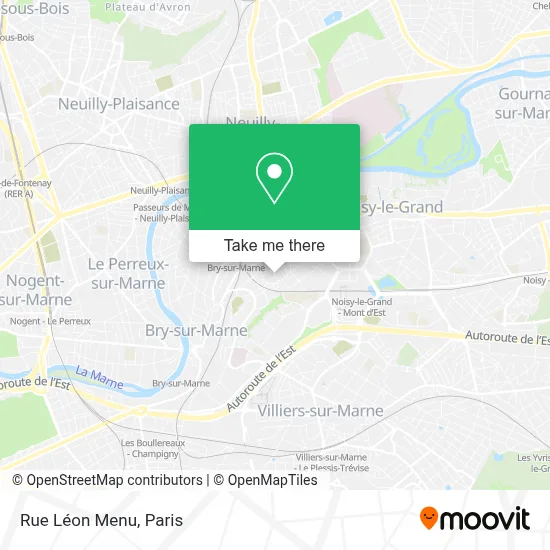Rue Léon Menu map