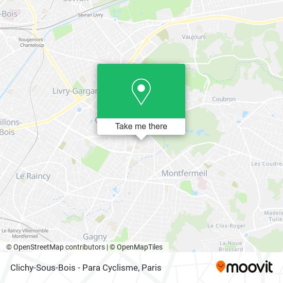 Mapa Clichy-Sous-Bois - Para Cyclisme