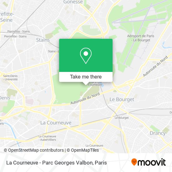 La Courneuve - Parc Georges Valbon map