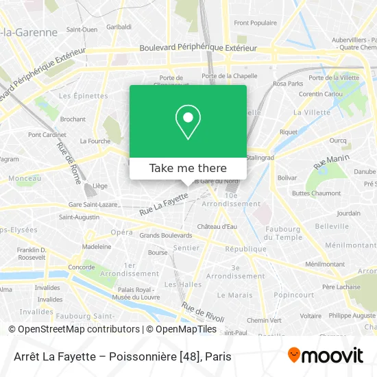 Arrêt La Fayette – Poissonnière [48] map