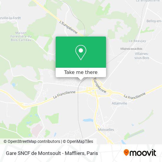 Mapa Gare SNCF de Montsoult - Maffliers