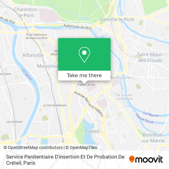 Service Penitentiaire D'insertion Et De Probation De Créteil map