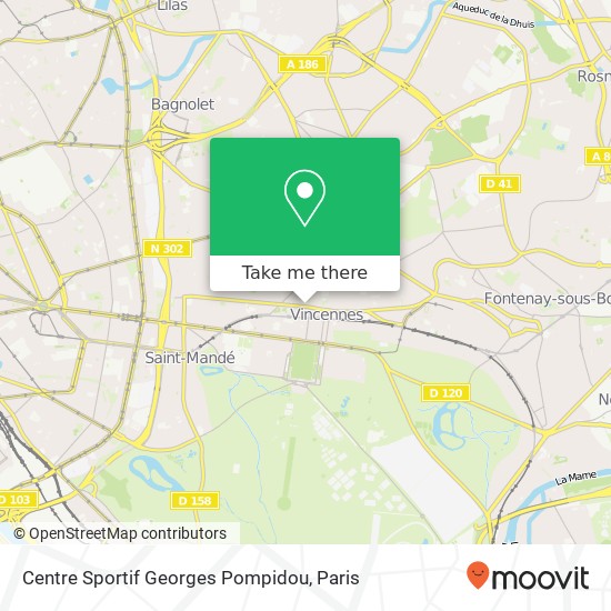 Mapa Centre Sportif Georges Pompidou