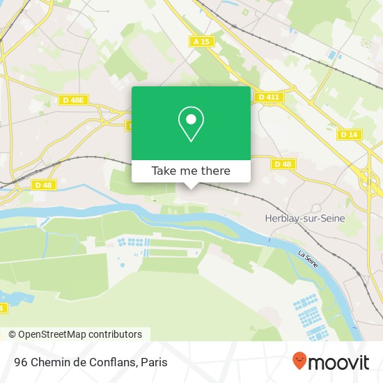 Mapa 96 Chemin de Conflans