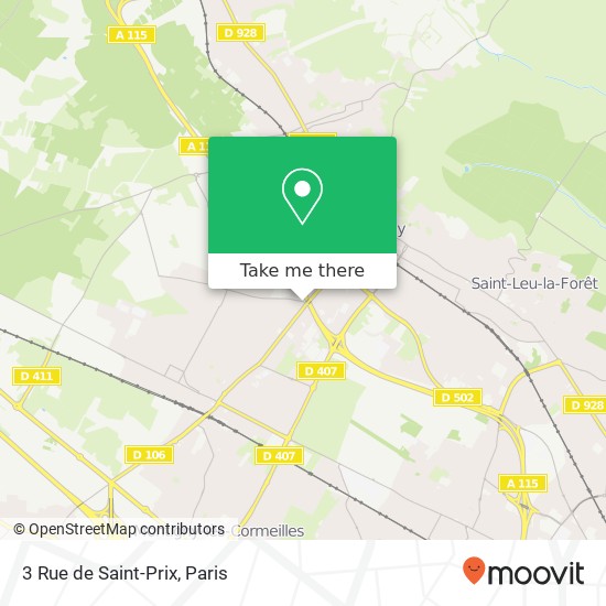 Mapa 3 Rue de Saint-Prix