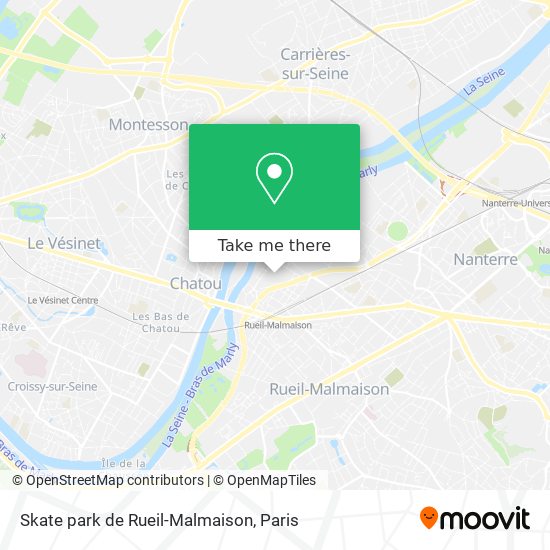 Mapa Skate park de Rueil-Malmaison