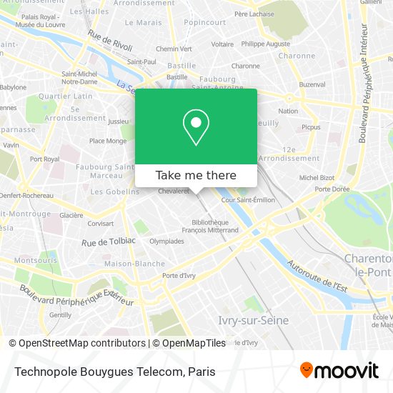 Technopole Bouygues Telecom map