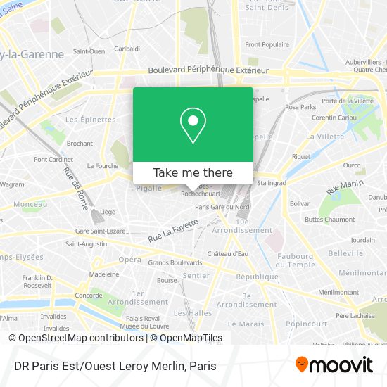 Mapa DR Paris Est / Ouest Leroy Merlin