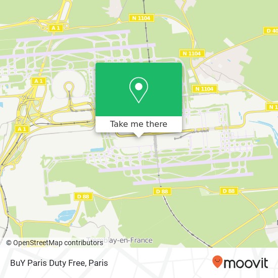 Mapa BuY Paris Duty Free