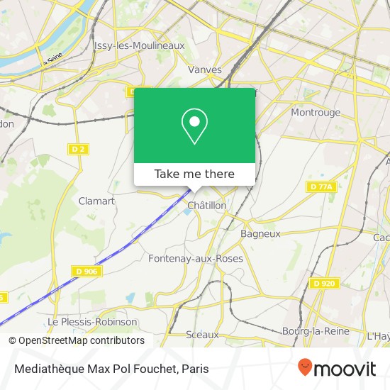 Mapa Mediathèque Max Pol Fouchet