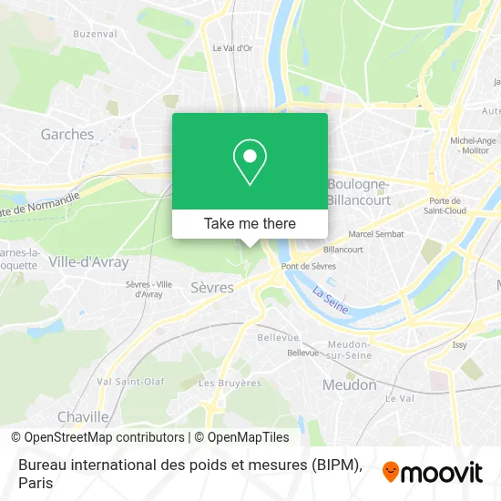 ¿Cómo llegar a Bureau international des poids et mesures (BIPM) en ...