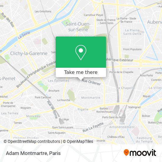 Mapa Adam Montmartre
