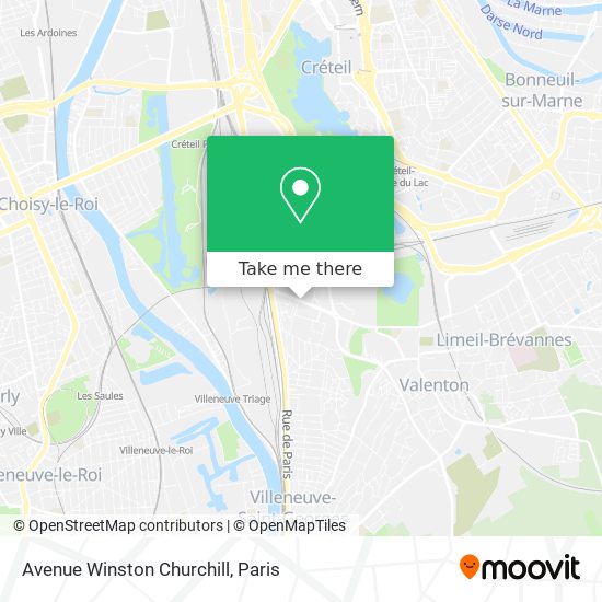 Mapa Avenue Winston Churchill