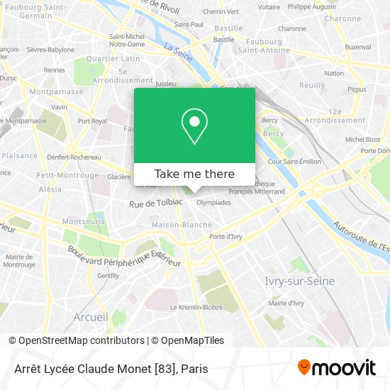 Arrêt Lycée Claude Monet [83] map