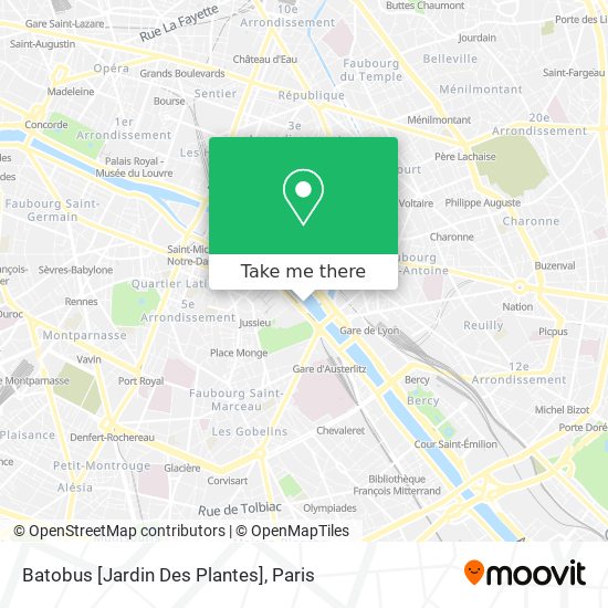 Batobus [Jardin Des Plantes] map