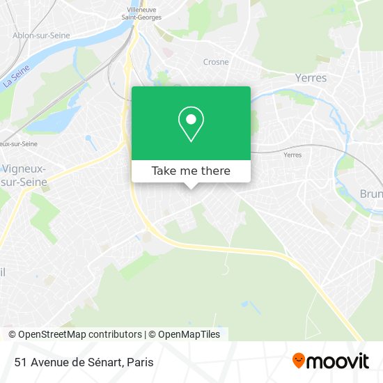 51 Avenue de Sénart map