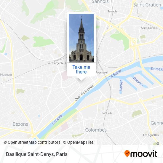 Mapa Basilique Saint-Denys