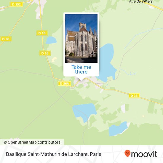 Mapa Basilique Saint-Mathurin de Larchant