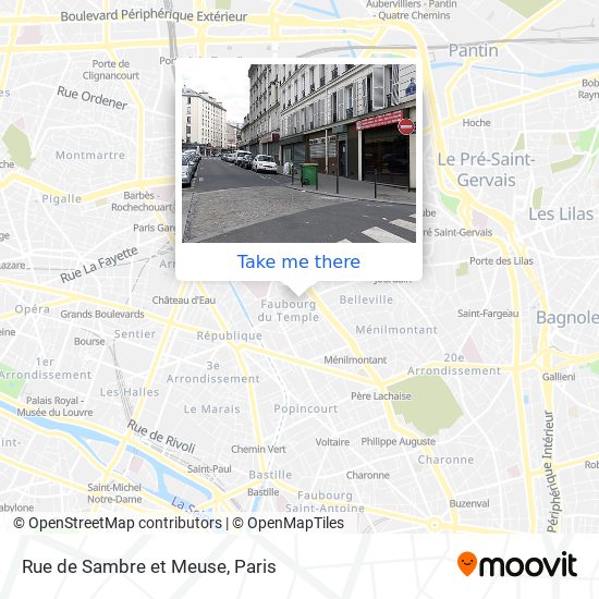 Mapa Rue de Sambre et Meuse