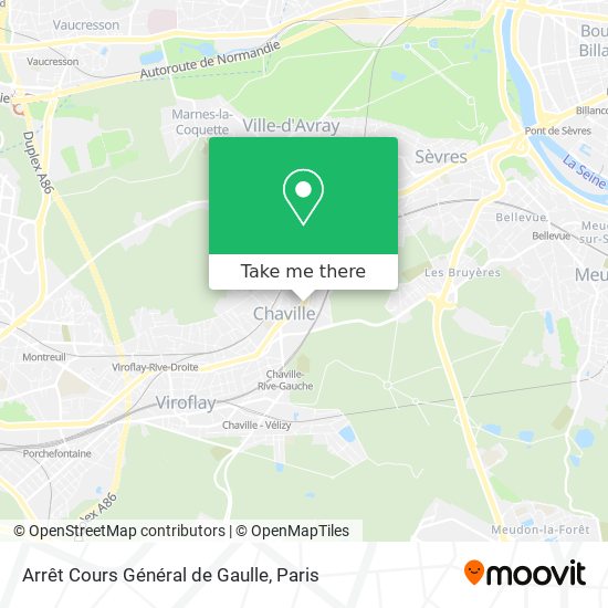 Arrêt Cours Général de Gaulle map