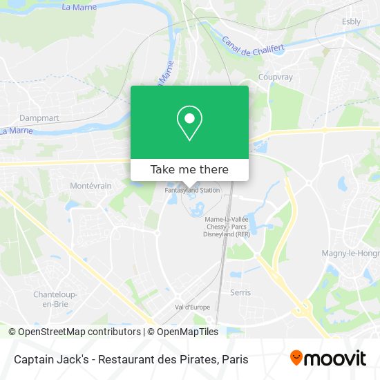 Mapa Captain Jack's - Restaurant des Pirates