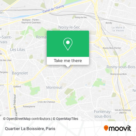 Mapa Quartier La Boissière