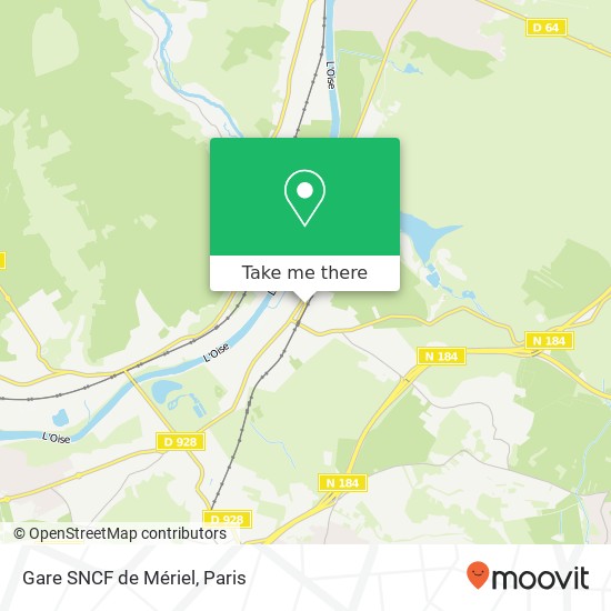 Mapa Gare SNCF de Mériel