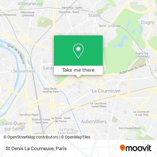 St Denis La Courneuve map