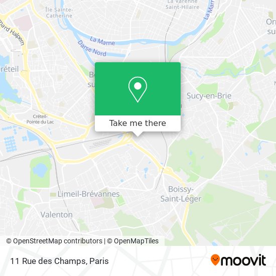 Mapa 11 Rue des Champs
