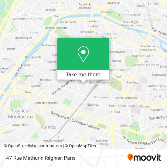Mapa 47 Rue Mathurin Régnier