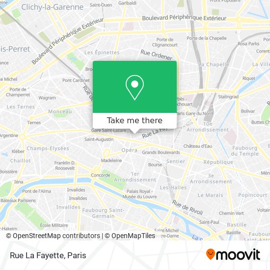 Mapa Rue La Fayette