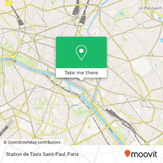 Station de Taxis Saint-Paul map