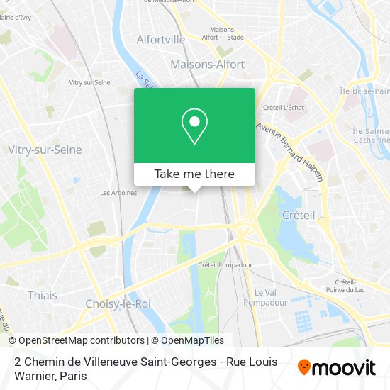 2 Chemin de Villeneuve Saint-Georges - Rue Louis Warnier map