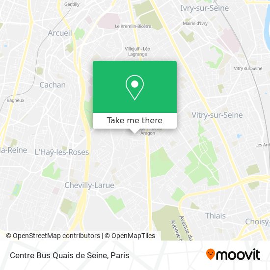 Mapa Centre Bus Quais de Seine