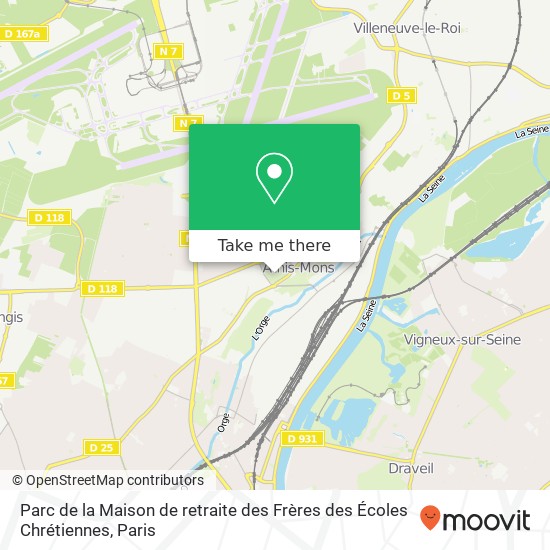 Mapa Parc de la Maison de retraite des Frères des Écoles Chrétiennes