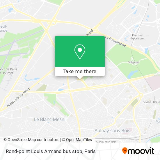 Mapa Rond-point Louis Armand bus stop