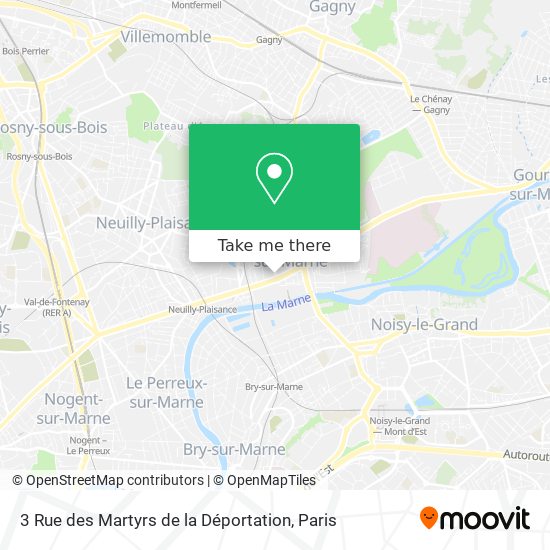 Mapa 3 Rue des Martyrs de la Déportation
