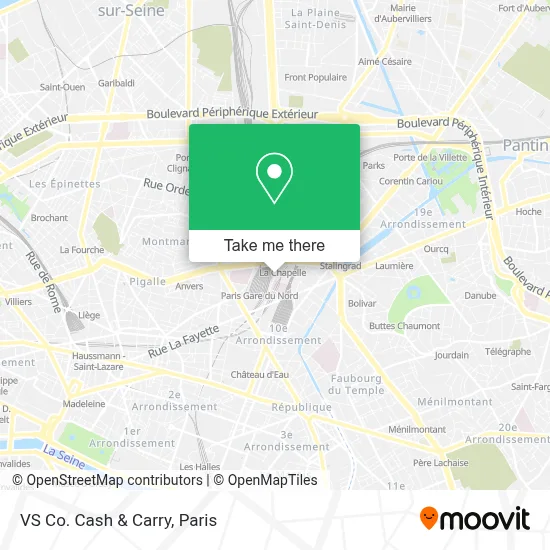 VS Co. Cash & Carry map