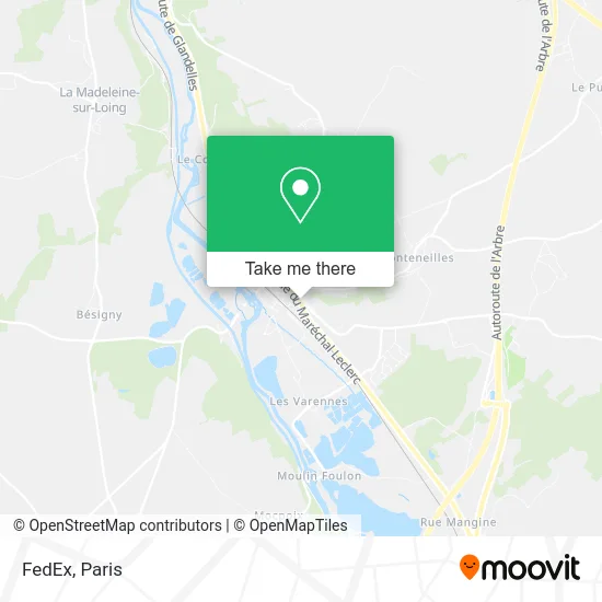 FedEx map