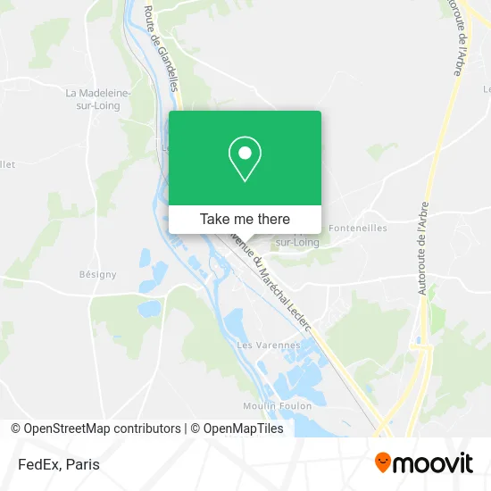 FedEx map
